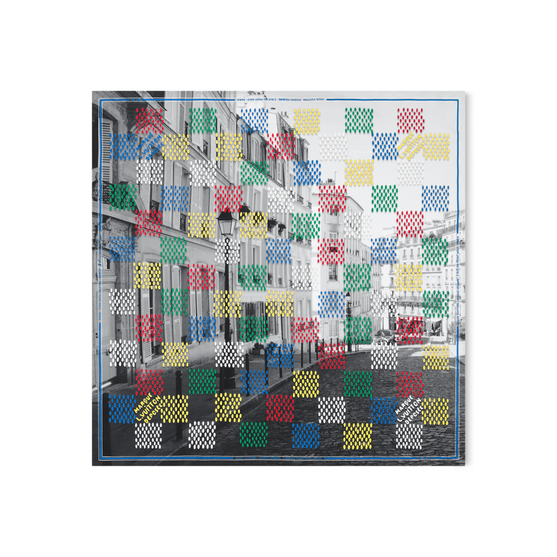 LV Vers Damier Silk Bandana S00 - Accessories | LOUIS VUITTON